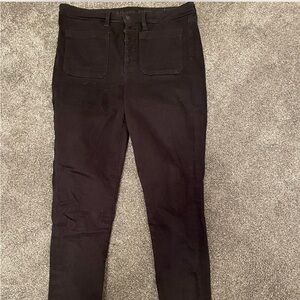 High waisted black skinny jeans AE 12L